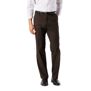 Dockers Men Stretch Easy Khaki Classic Fit Pants Coffee Bean Size 36X30